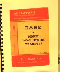 J.I. Case Tractor Operators instruction manual / model “VA” Series tractors
