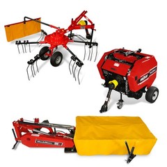 MechMaxx Hay Baler & Hay Rake Tedder & Disc Mower Bundle, HB3120, HT100, DM6