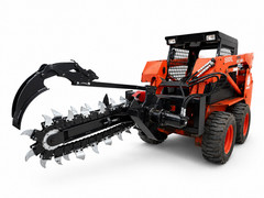 NEW Skid Steer Trencher 48″ x 7″ Quick Attach for Bobcat, Kubota, Etc-Full-Size