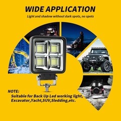 4x 4” LED Head Lamp fit Caterpillar Skid Steers Excavator Forklift Light Loader