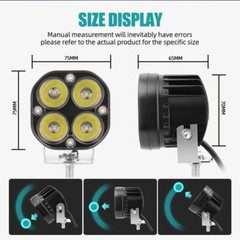 2PCS 3” LED WORK Lights Pods Caterpillar Skid Steers Excavator Forklift Loader