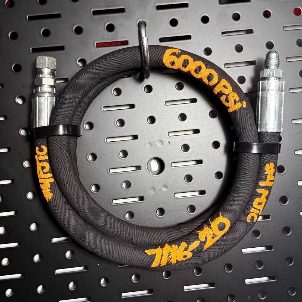 1/4” Hydraulic Hose Assembly – #4 JIC Male End x Female JIC End – 6000PSI