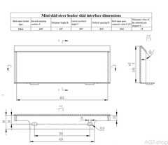 AGT Single Arm Backhoe Bucket Attachment for Mini Skid Steer Loaders M-DRG