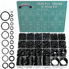 1020PCS O-Ring Assortment Kit | 20 Metric Sizes for Car Repair, Faucet, Air, Gas