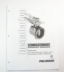Pacbrake C20066 C20066ST Exhaust Brake 2001 & Up GMC Duramax Installation Manual