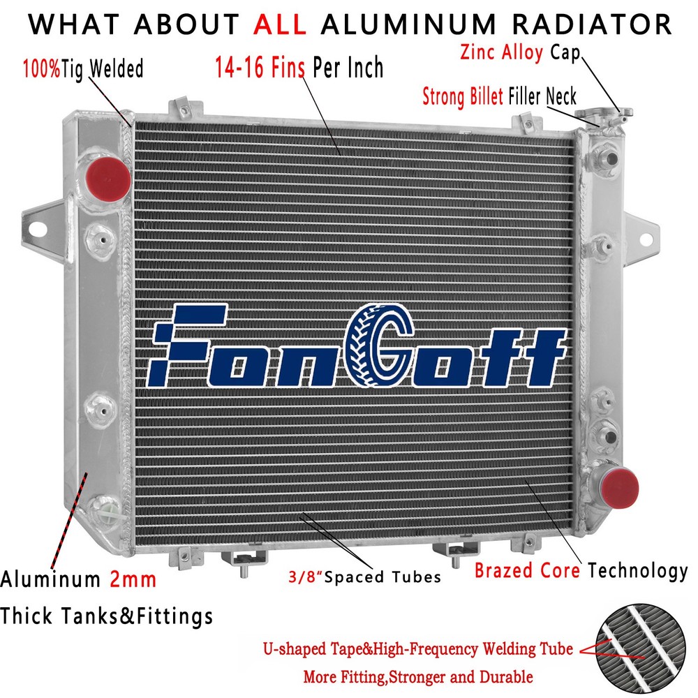 4 Row Radiator Fit 2012+ Doosan Daewoo Forklift G20P-5 GM 3.0L LP 44021100010 US