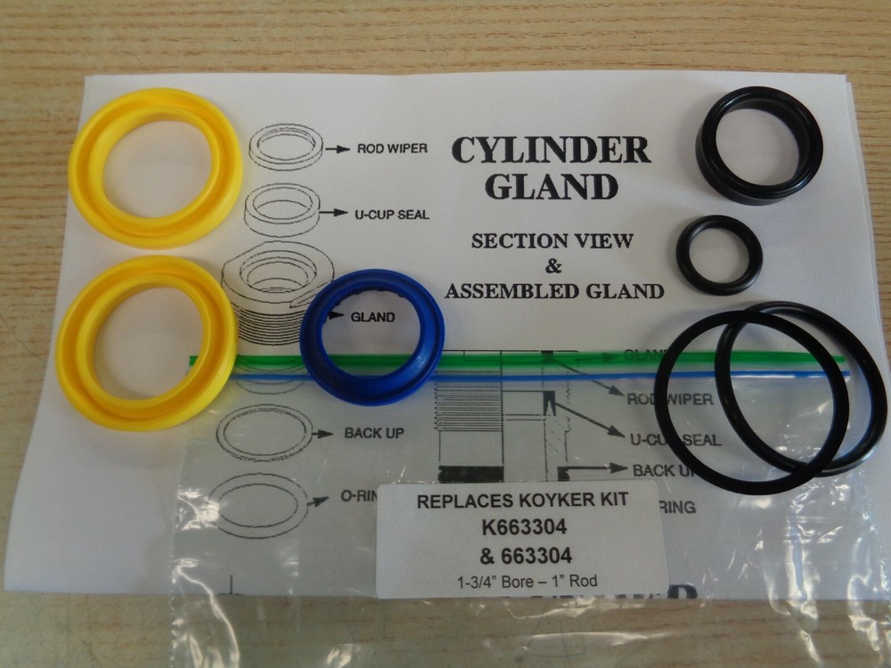 # 663304 Koyker seal kit replacement for cyl / with 1-3/4″ bore & 1″ Rod K663304