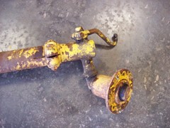 Farmall Cub International complete front axle with hubs and steering castings