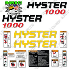 Fits Hyster 10.00 Forklift Decal Kit – 10XM – 7 YEAR 3M OUTDOOR VINYL!
