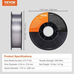 Flux Core Welding Wire, E71T-GS 0.030-inch 10LBS, Gasless Mild Steel MIG Welding