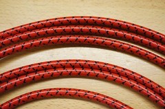 International 460 Hi-Utility Gas Red & Black Cloth Copper Spark Plug Wire Set IH