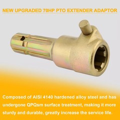 Upgraded PTO Extender Adapter for Tractor, 1-3/8″ & 6 Spline Female & Male 70HP