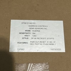 WARRICK CONTROLS DFM1D1A0101 Electrosteam Steam Generator