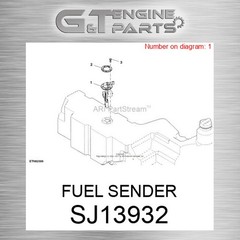 SJ13932 FUEL SENDER fits JOHN DEERE (Surplus Open Box)