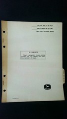John Deere Pickup Belt 80-Inch Parts Catalog No. PC-440 Equipment Manual