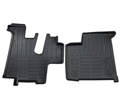 Semi Truck Black Floor Mats Liners Fits T600, T660, T800, W900 -2Pcs