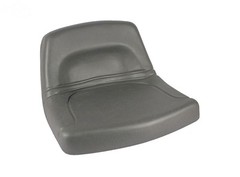 Heavy Duty Low Back Steel Pan Seat with PVC Cover & Foam, Water Resistant