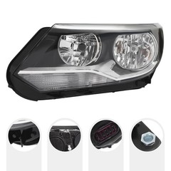 Halogen Headlights 2012-17 VW Tiguan 5N0941005 5N0941006 Left Driver Side