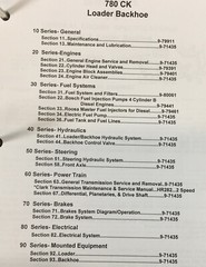 Case 780 Ck Loader Backhoe Service Manual Parts Catalog Operators Owners Set