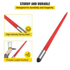 32 Inch Red Spring Steel Hay Bale Spear With High Strength And Powder Coating