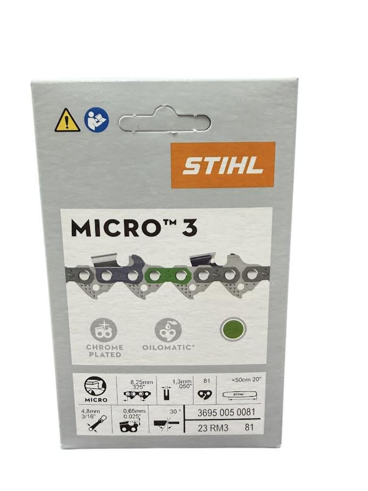 3695 005 0081 Stihl 23RM3 Rapid Micro .325″ Chainsaw Chain — 81 Drive Links Semi