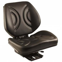 Low Back Seat, Black Vinyl w/Mechanical Suspension Fits New Holland