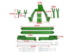 For John Deere A B G 50 60 70 models 3 Point Hitch Kit Green Powder Coated