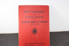 Cleveland Model 110 Trencher Parts & Maintenance Instructions