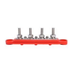 Red & Black 5/16″ 4 Stud Power Distribution Block -BUSBAR- With Cover