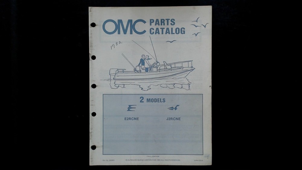 OMC 1982 Parts Catalog E2RCNE J2RCNE Outboard Marine Manual 329283