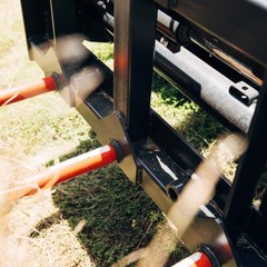 Titan Attachments HD Skid Steer Hay Frame Attachment, Three 39″ Hay Spears