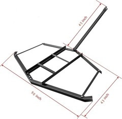 Heavy Duty 90 Inch Steel Driveway Drag Harrow – Adjustable Tow Behind Grader