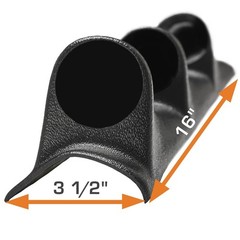GlowShift Universal Fitment Black Triple Pillar Gauge Pod Holder – Fits Any M…