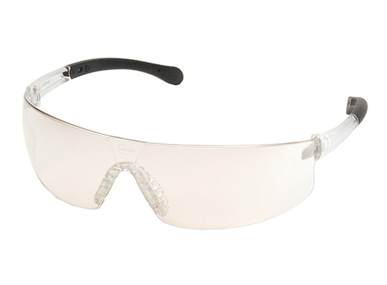 Safety Glasses Indoor/Outdoor Mirror Lens, Clear Temples, UV Protection