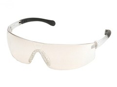 Safety Glasses Indoor/Outdoor Mirror Lens, Clear Temples, UV Protection