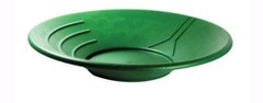 14″ Gold Pan Depth: 2 5/8″ (choice of Black, Blue or Green)