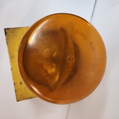 Amber Rotary Beacon Patlite #SKP-102 24 V Mounted On Steel