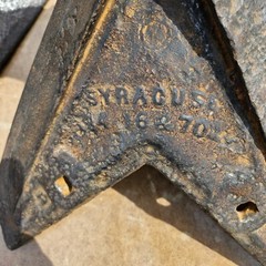 3 Vintage Tractor Plow Tooth Antique Farm Implement Art Farmhouse ( SYRACUSE )