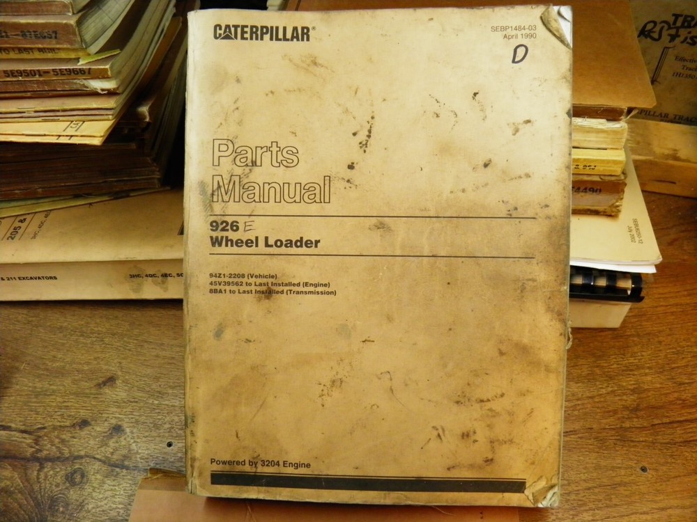 CAT Caterpillar 926 PARTS MANUAL BOOK 94Z1-2208