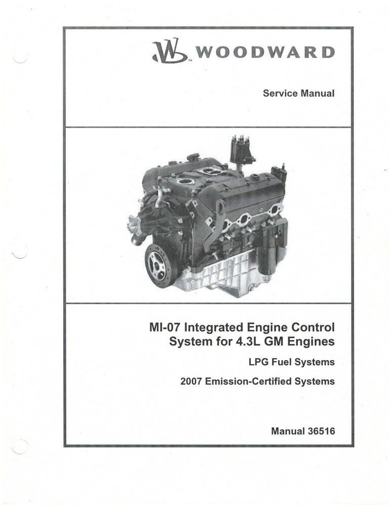 Woodward MI-07 IEC System for 4.3L GM LP Engines Service Manual (36516) {D1600}