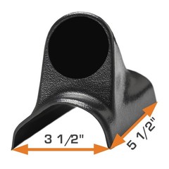 GlowShift Universal Fitment Black Single Pillar Gauge Pod Holder – Fits Any M…