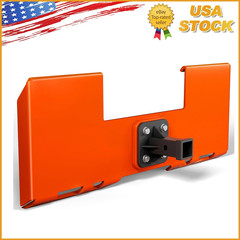 3/8″ Thick Skid Steer Mount Plate Quick Attach W/ Removable 2″ Hitch, Orange