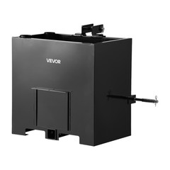VEVOR Ballast Box 3 Point Category 1 Tractor Quick Tach Hitch 5 ft³ 800lbs Black