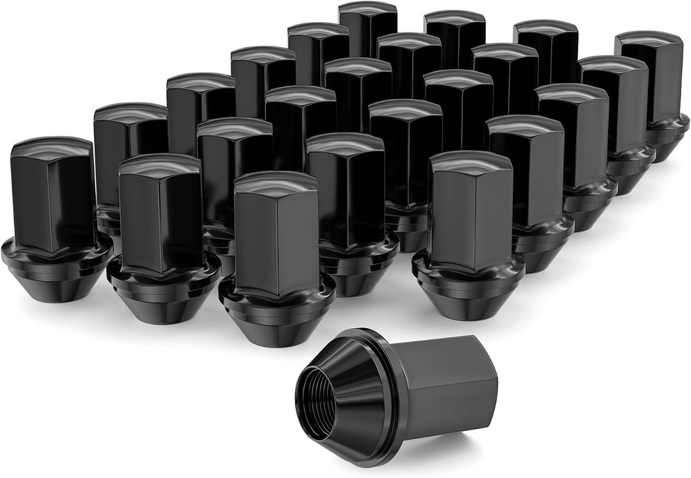 24pcs Lug Nuts for F150 One-Piece OEM M14x1.5 Black 24PCS-2015-2025 F150