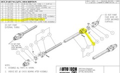 Replacement TARTER Series 4 PTO Yoke connect to OUTER tube & U-Joint 23-043K