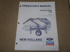 New Holland 216 Hay Rake Owners & Maintenance Manual
