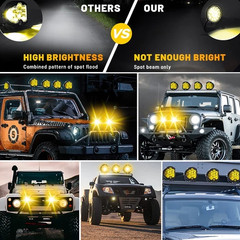 2PCS 5″ Square LED WORK LIGHT fit CAT Skid Steer 289D3 277D 289D 226D 249D 297D2