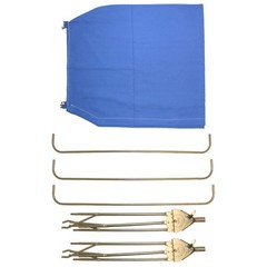 Umbrella Buggy Top 3 Bow 48″ Frame & Blue Cover Fits Ford LS