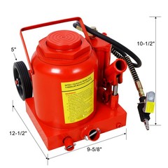 50 Ton（1000,000LBS） Air Hydraulic Bottle Jack w/ Pneumatic & Manual Hand Pump