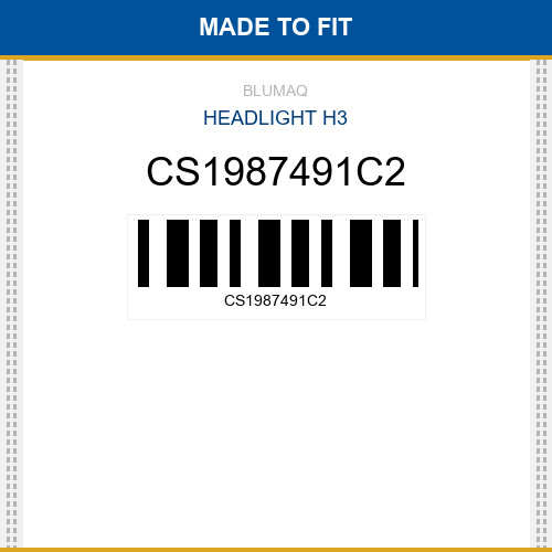 CS1987491C2 Headlight h3 Made to fit